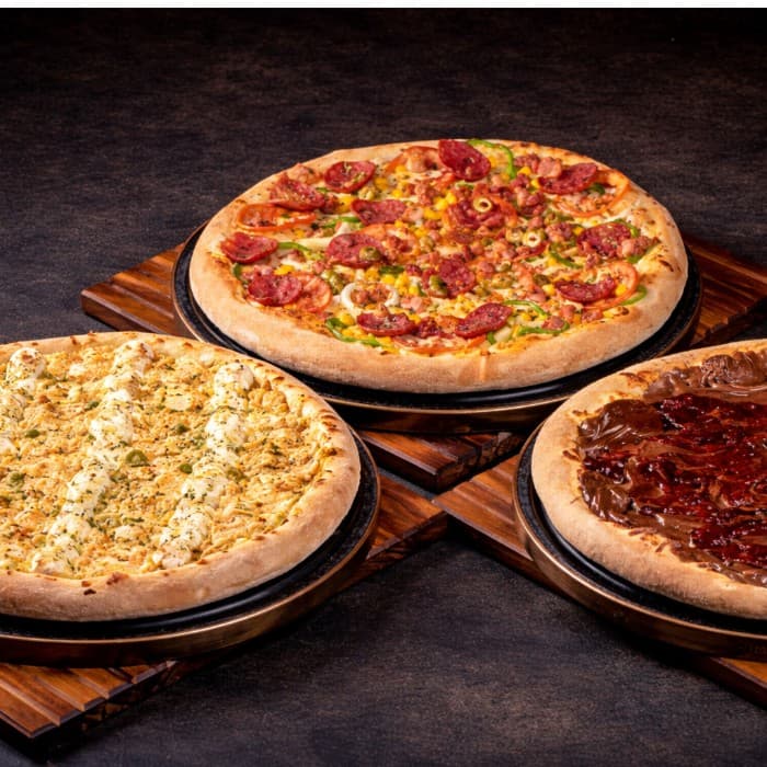 3 Pizzas pra Galera (25cm 4 Fatias)